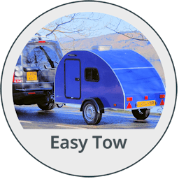 Narrow and easy to tow