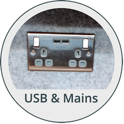 USB charging and two mains sockets for guests